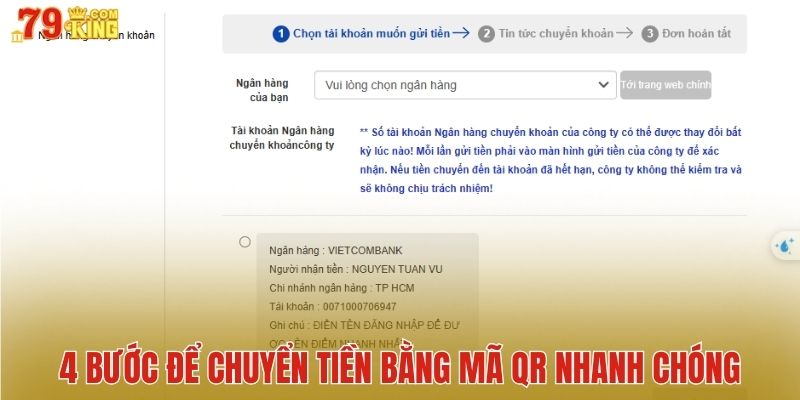 4 bước để chuyển tiền bằng mã QR nhanh chóng