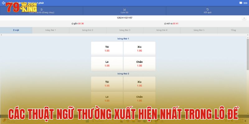 Các thuật ngữ thường xuất hiện nhất trong lô đề