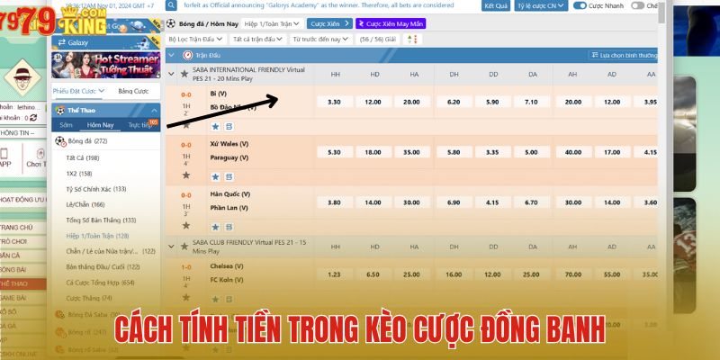 Cách tính tiền trong kèo cược đồng banh 