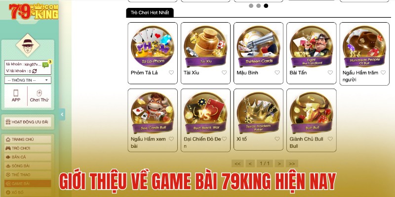 Giới thiệu về game bài tại 79King hiện nay cho người mới