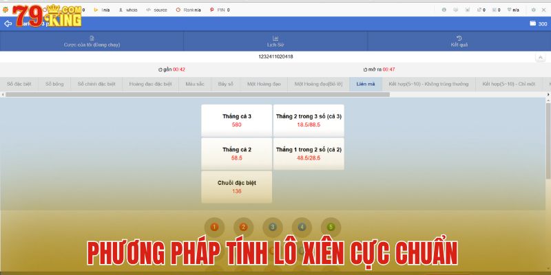 Cách tính tiền trong lô xiên 2 cực đơn giản