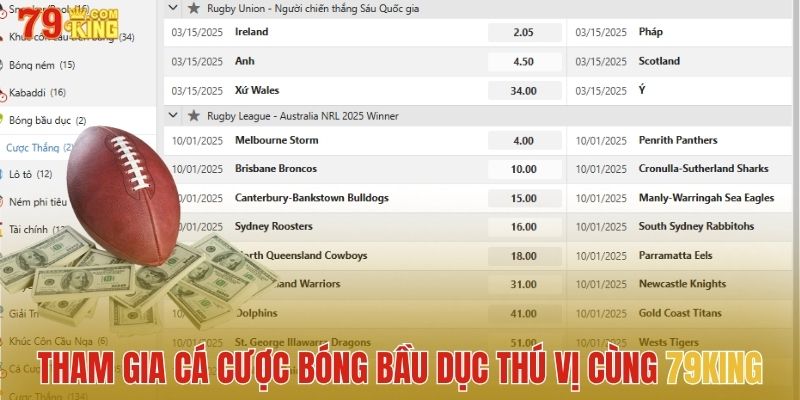 Tham gia dự đoán trận đấu bóng bầu dục với trải nghiệm thú vị